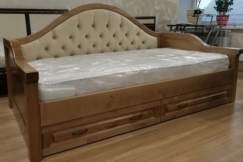 Кровать "Алькасар" с каретной стяжкой, с ящиками